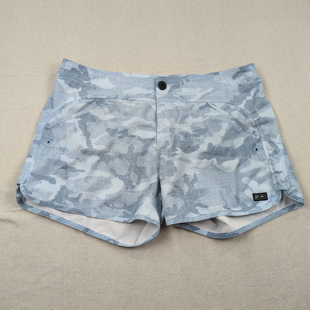 Pelagic Shorts Womens 12 Blue Fishing Camo Board Short Outdoor Beach